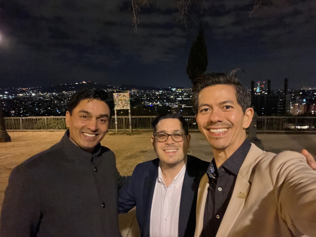 Jai Rao, Robert Morcos, Christian Paul at MWC 2023 in Barcelona