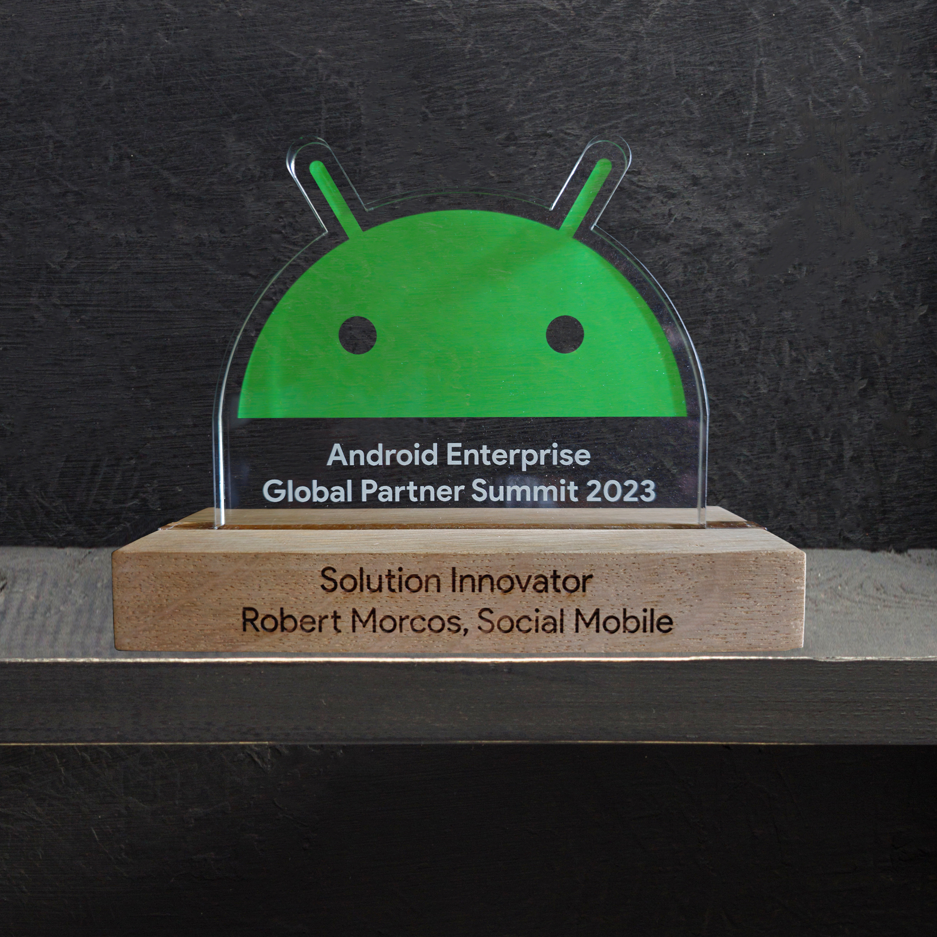 Android Enterprise Solution Innovator Award 2023 Robert Morcos Social Mobile